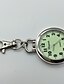 preiswerte Quarzuhren-Herrn Damen Uhr mit Schlüsselanhänger Revers-Uhr Quartz Großes Ziffernblatt Legierung Band Silber