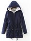 cheap Women&#039;s Puffer&amp;Parka-Women&#039;s Daily Solid Colored Padded, Cotton / Polyester Long Sleeve Navy Blue / Army Green / Khaki L / XL / XXL