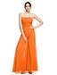 cheap Special Occasion Dresses-Jumpsuits Sheath / Column Open Back Dress Prom Floor Length Sleeveless Strapless Chiffon with Ruched Draping 2022