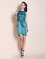 Χαμηλού Κόστους Φορέματα για Ειδικές Περιστάσεις-Ίσια Γραμμή Κλασσικό &amp; Διαχρονικό Καλωσόρισμα Κοκτέιλ Πάρτι Γαμήλιο Πάρτι Φόρεμα Bateau Neck Χαμόγελο Αμάνικο Κοντό / Μίνι Δαντέλα Σατέν με Φιόγκος(οι) Με Άνοιγμα Μπροστά 2020