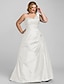 cheap Evening Dresses-A-Line Elegant Prom Formal Evening Dress One Shoulder Sleeveless Floor Length Taffeta with Beading Side Draping 2020