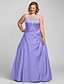 cheap Plus Size Dresses-Ball Gown Plus Size Dress Prom Formal Evening Floor Length Sleeveless Strapless Taffeta with Beading Appliques 2024