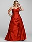 cheap Evening Dresses-A-Line Elegant Prom Formal Evening Dress One Shoulder Sleeveless Floor Length Taffeta with Beading Side Draping 2020