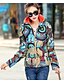 cheap Women&#039;s Puffer&amp;Parka-Women&#039;s Down Coat,Simple Active Going out Solid Striped Print-Cotton Acrylic Others Polypropylene Long Sleeves
