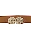 olcso Belter til kvinner-Women&#039;s Dress Belt Alloy Skinny Belt - Solid Colored Fashion / PU / Rayon