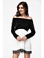 cheap Mini Dresses-Women&#039;s Off Shoulder Party Mini Skater Dress - Color Block Lace Off Shoulder Fall Black Wine Blue