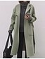 cheap Women&#039;s Coats &amp; Trench Coats-Women&#039;s Simple Cotton Coat - Solid Colored V Neck / Spring / Fall