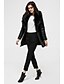 cheap Women&#039;s Furs &amp; Leathers-Going out Long Solid Color Long Sleeve Faux Fur Patchwork Black