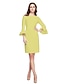 preiswerte Kleider für besondere Anlässe-Eng anliegend Schmuck Knie-Länge Stretch Chiffon Kleid mit Plissee durch TS Couture®