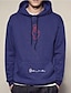 preiswerte Herren-Hoodies und -Sweatshirts-Herrn Langarm Mit Kapuze Kapuzenshirt - Druck / Herbst / Winter