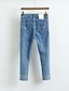 preiswerte Damenhosen-Damen Schlank Jeans Hose - Ripped, Solide Stickerei