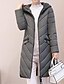 cheap Women&#039;s Puffer&amp;Parka-Women&#039;s Long Padded Coat,Simple Cute Sexy Going out Casual/Daily Work Solid-Cotton Acrylic Polyester Polyester Long Sleeves