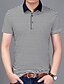 abordables Polos de hombre-Hombre Activo Deportes Trabajo Tallas Grandes Algodón Polo, Cuello Camisero A Rayas