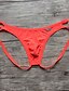 billiga Exotiska herrunderkläder-Herr G-string-underkläder Underkläder Solid färg Nylon Elastan Låg Midja Erotisk Orange S M L
