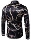 cheap Men&#039;s Shirts-Men&#039;s Party Club Vintage Cotton Shirt Print Black L / Long Sleeve / Spring / Fall