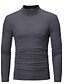 cheap Men&#039;s Tees &amp; Tank Tops-Men&#039;s T shirt Tee Shirt Graphic Solid Colored Turtleneck Plus Size Daily Weekend Long Sleeve Slim Tops Cotton Basic Muscle White Black Blue / Fall