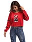 cheap Women&#039;s Hoodies &amp; Sweatshirts-Women&#039;s Daily Sports Holiday Going out Casual Street chic Sweatshirt Letter Round Neck Micro-elastic Polyester Sleeveless Spring Fall