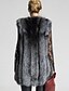 cheap Women&#039;s Furs &amp; Leathers-Women&#039;s Vest Solid Colored Fall Winter Regular Coat Daily Sleeveless Jacket Gray