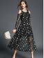 cheap Women&#039;s Dresses-Women&#039;s Cut Out Daily / Holiday / Going out Casual / Street chic Loose / Skater Dress - Embroidered Spring Black M L XL