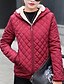 cheap Women&#039;s Puffer&amp;Parka-Women&#039;s Daily Sports Going out Padded Patchwork Jacquard Solid Colored Letter Cotton Polyester Wine / Black / Red S / M / L