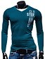 preiswerte T-Shirts &amp; Tank Tops für Herren-Herrn Übergrössen Druck T-shirt - Baumwolle Freizeit Aktiv Alltag Weiß / Grün / Marineblau / Grau / Frühling / Sommer / Herbst / Langarm