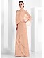 זול שמלות ערב-Sheath / Column Elegant Wedding Guest Formal Evening Dress Spaghetti Strap Sleeveless Floor Length Chiffon with Beading Tier 2021