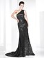 cheap Evening Dresses-Mermaid / Trumpet Elegant Dress Formal Evening Sweep / Brush Train Sleeveless One Shoulder Sequined with Sequin 2023