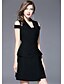 رخيصةأون فساتين نسائية-Women&#039;s Sheath Dress - Solid Colored U Neck