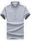 preiswerte Polo-Shirts für Herren-Herrn Übergrössen Solide Polo - Baumwolle Freizeit Alltag Weiß / Marineblau / Grau / Sommer / Kurzarm