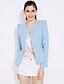 cheap Women&#039;s Blazer&amp;Suits-Women&#039;s Blazer Work Simple Casual Others Men&#039;s Suit Pink / Fuchsia / Light Blue - Round Neck / Print / Print
