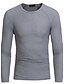 cheap Men&#039;s Tees &amp; Tank Tops-Men&#039;s Cotton T-shirt - Solid Colored Round Neck Navy Blue XL / Long Sleeve / Long