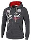 cheap Men&#039;s Hoodies &amp; Sweatshirts-Men&#039;s Hoodie Solid Colored / Letter Patchwork Hooded Sports - Long Sleeve Black Light gray Dark Gray Navy Blue Gray M L XL XXL XXXL / Fall / Winter