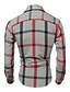 cheap Men&#039;s Casual Shirts-Men&#039;s Shirt Striped Plaid / Check Standing Collar Black Beige Long Sleeve Plus Size Daily Tops Active / Summer / Summer