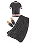 cheap Women&#039;s Two Piece Sets-Women&#039;s Daily Street chic Striped Stand Skirt Regular,Short Sleeve Summer Fall