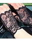 preiswerte Damenhandschuhe-Damen Ablösen Spitze Handgelenk-Länge Fingerlos Handschuhe - Einfarbig