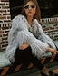 levne Dámské svrchní oděvy-Dámské Jednobarevné Jednoduchý Vintage Roztomilý Větší velikosti Kamizelka - Umělá kožešina Do V