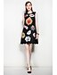 cheap Women&#039;s Dresses-Women&#039;s Party / Daily / Going out Street chic A Line Dress - Letter Spring Black M L XL