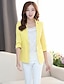 cheap Women&#039;s Blazer&amp;Suits-Women&#039;s Blazer Going out Solid Colored Others Men&#039;s Suit Green / White / Yellow - V Neck