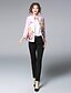 cheap Women&#039;s Blazers &amp; Jackets-Women&#039;s Going out Vintage Winter Fall Jacket,Solid Stand ¾ Sleeve Short Polyester Embroidered