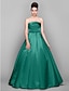 halpa Tanssiaismekot-Ball Gown Elegant Dress Quinceanera Prom Floor Length Sleeveless Strapless Satin with Bow(s)