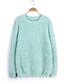 cheap Women&#039;s Sweaters-Women&#039;s Daily / Going out Solid Colored Long Sleeve Regular Pullover, Round Neck Fall Mohair Purple / Light Blue One-Size