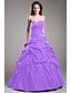 preiswerte Abendkleider-Ballkleid Elegant Quinceanera Formeller Abend Kleid Schatz Ausschnitt Ärmellos Boden-Länge Taft mit Geraffter Rock Kristall Verzierung 2021