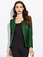 preiswerte Weste-Women&#039;s Faux Leather Jacket Daily Sophisticated Solid Colored PU Men&#039;s Suit Black / Green / Red - Square Neck / Long Sleeve / Plus Size