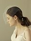 abordables Voiles de Mariée-One-tier Cut Edge Wedding Veil Blusher Veils with Ruffles Tulle / Classic