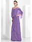 cheap Evening Dresses-Sheath / Column Elegant Wedding Guest Formal Evening Dress Spaghetti Strap Sleeveless Floor Length Chiffon with Beading Tier 2021