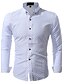 cheap Men&#039;s Shirts-Men&#039;s Polka Dot Print Shirt - Cotton Daily Going out Wine / White / Navy Blue / Summer / Fall / Long Sleeve