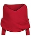 preiswerte Damen Pullover-Damen Alltag Solide Langarm Standard Pullover, Bateau Herbst / Winter Baumwolle Rote / Beige / Grau Einheitsgröße