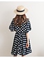 cheap Women&#039;s Dresses-Women&#039;s Daily Skater Dress - Polka Dot V Neck Summer Navy Blue