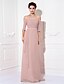 cheap Prom Dresses-Sheath / Column Minimalist Dress Wedding Guest Formal Evening Sweep / Brush Train Half Sleeve Off Shoulder Bridesmaid Dress Chiffon with Ruched Draping 2023