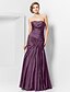 cheap Evening Dresses-Mermaid / Trumpet Elegant Dress Prom Formal Evening Floor Length Sleeveless Strapless Taffeta with Appliques 2024